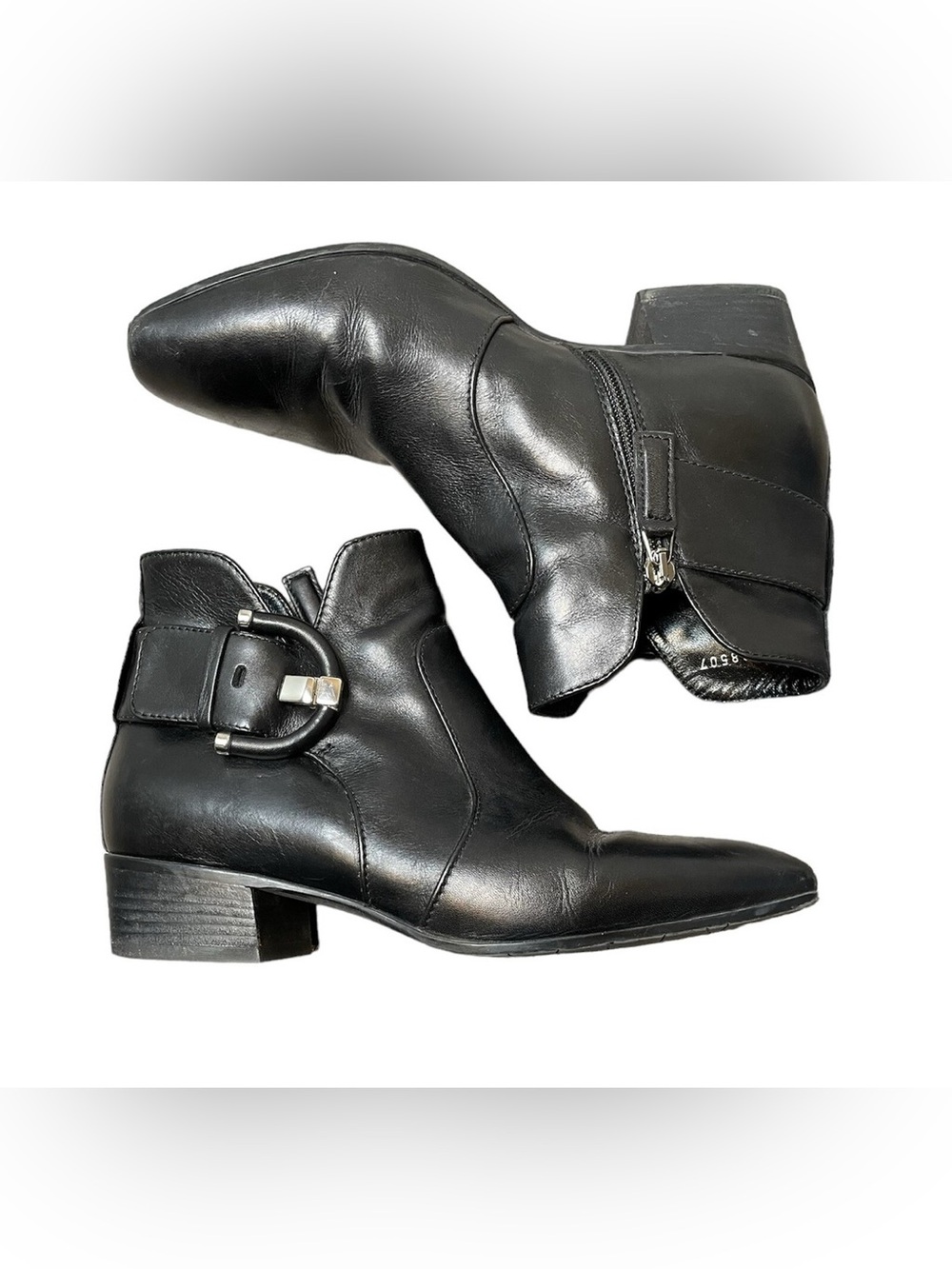 AQUATALIA Black Leather Weatherproof Chelsea Boots - Picture 13 of 15